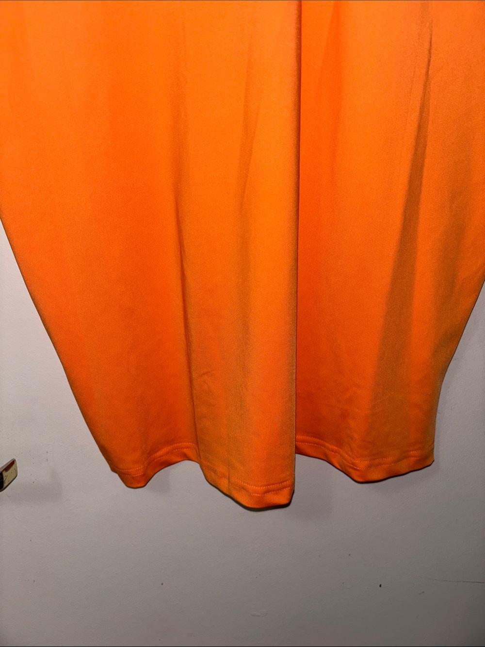 Orange Midi Dress with Pearl Studs - Picture 3 of 6